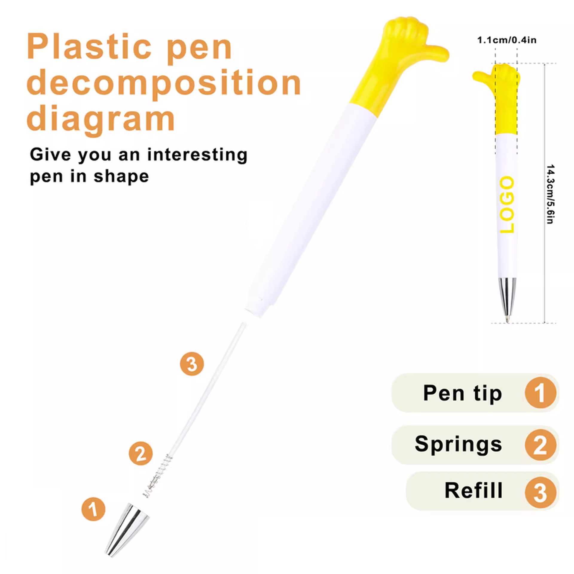 Thumbs-Up Twist Ballpoint Pen