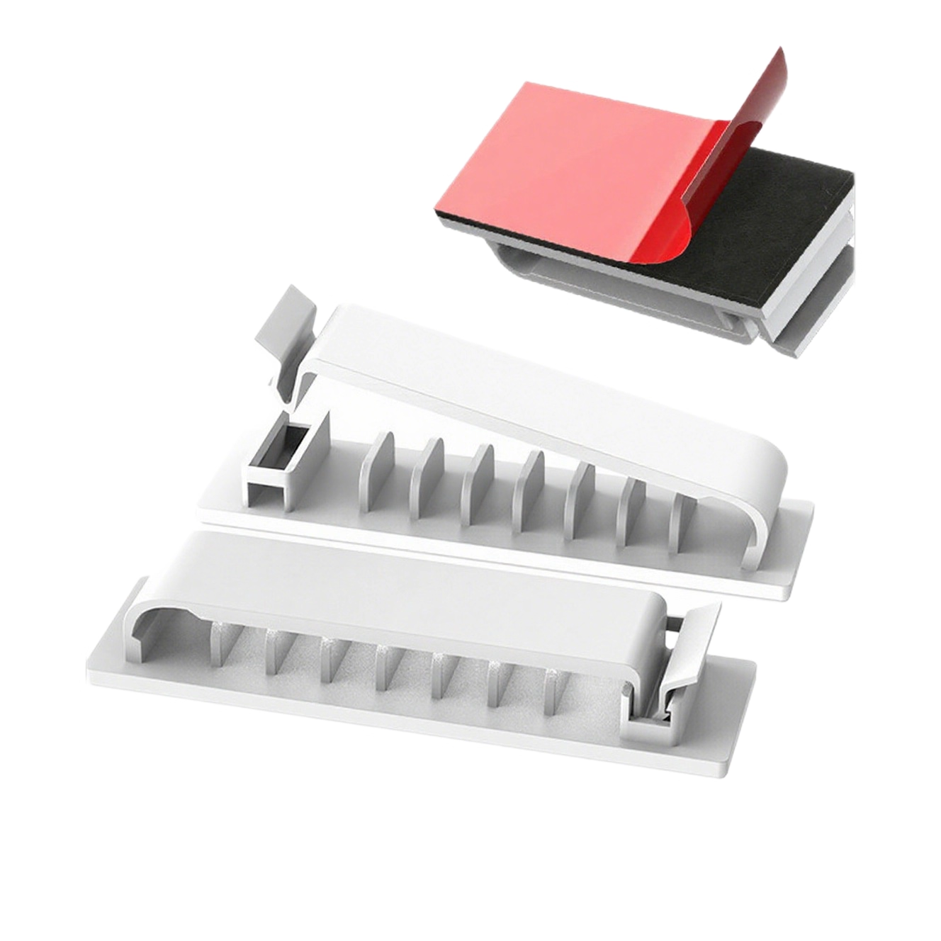 8-Hole Cable Organizer with Acrylic Adhesive