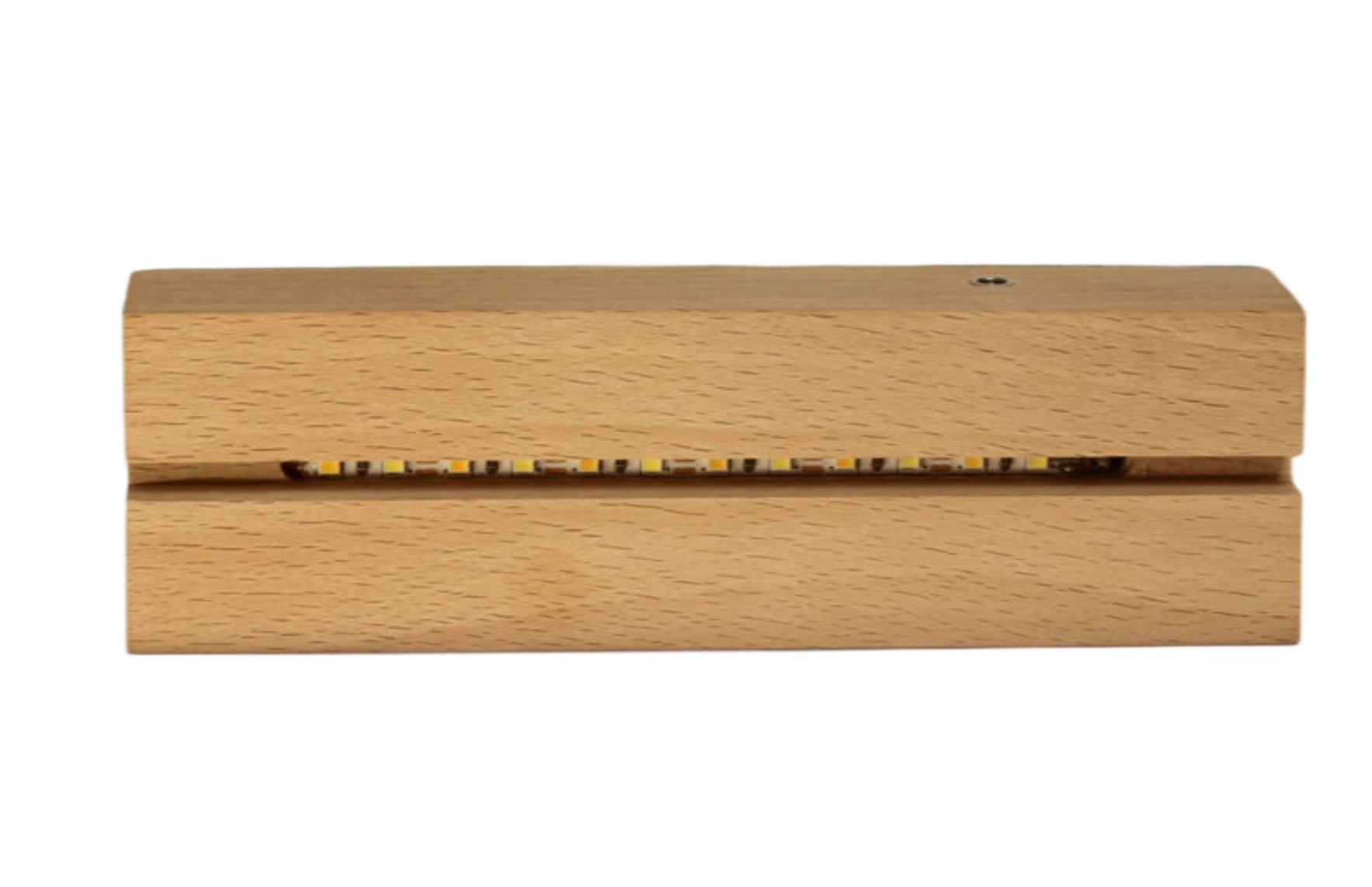 Acrylic 7-Color Night Light with Solid Wood Base