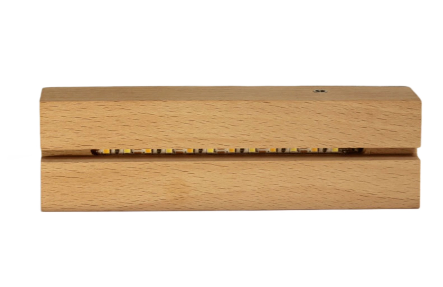 Acrylic 7-Color Night Light with Solid Wood Base