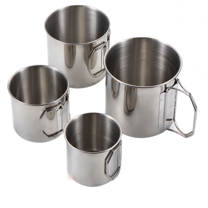 Stainless Steel 4-Piece Outdoor Mug Set