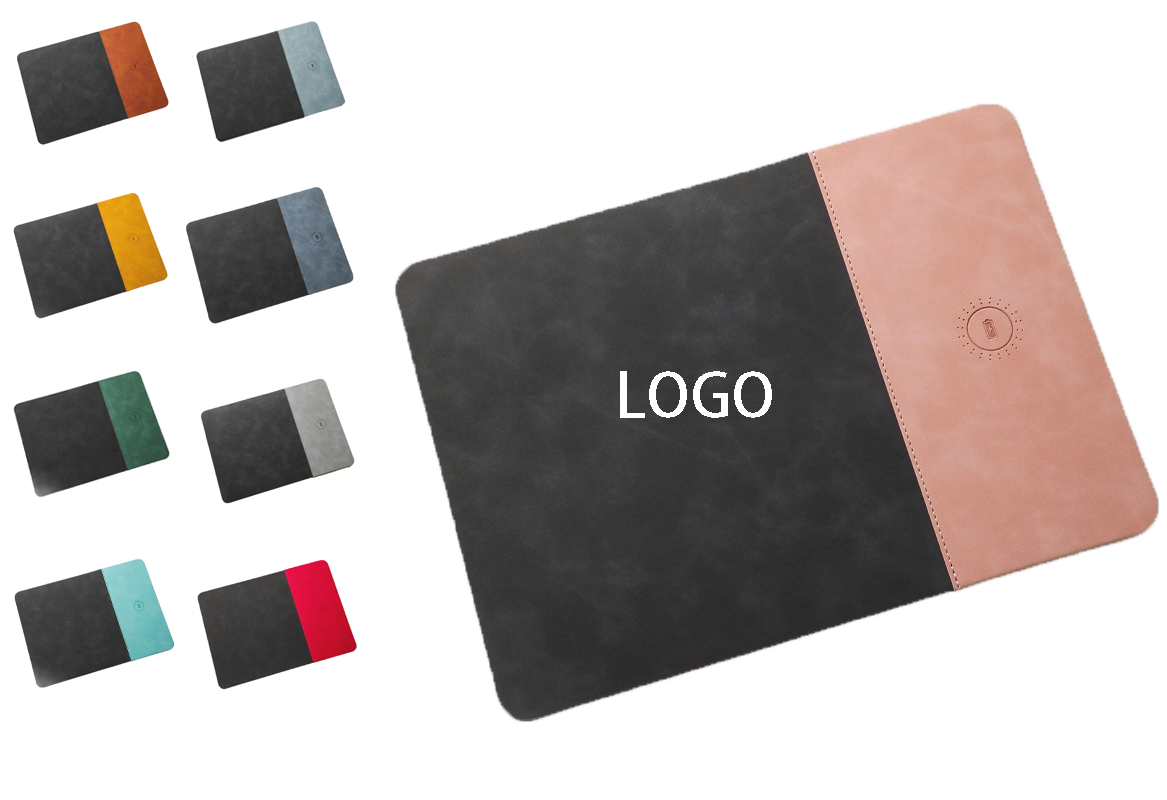 PU Leather Wireless Charging Mouse Pad