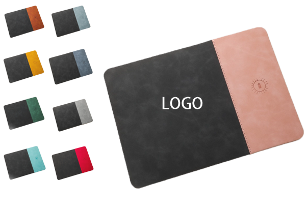 PU Leather Wireless Charging Mouse Pad