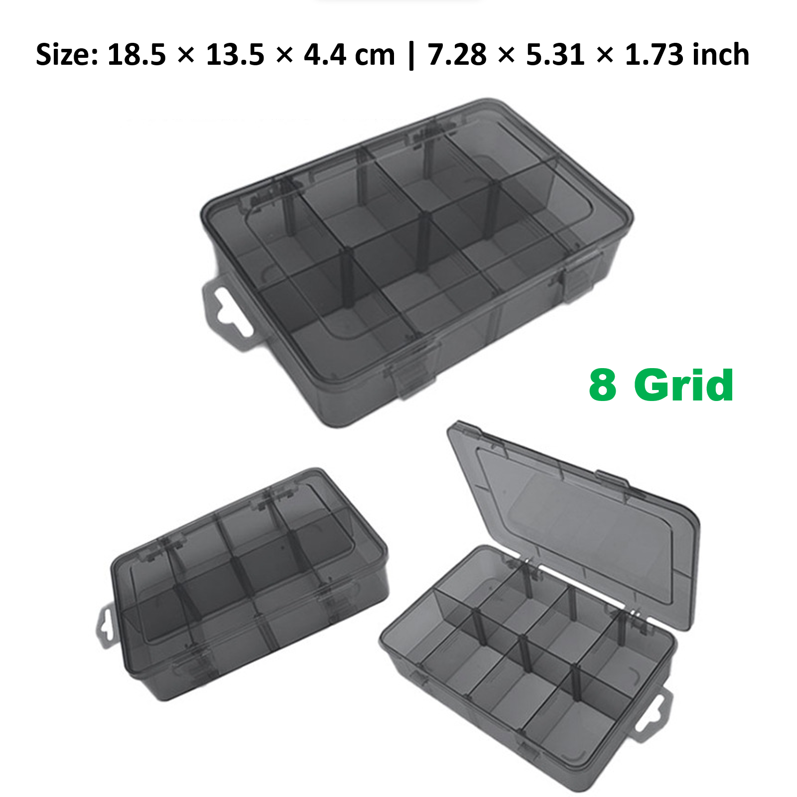 Compartment Screw Organizer Box with Removable Plastic Dividers - Clear Small Parts Tool Organizer Box for Hardware, Screws, Bolts, Nails, Beads, Jewelry