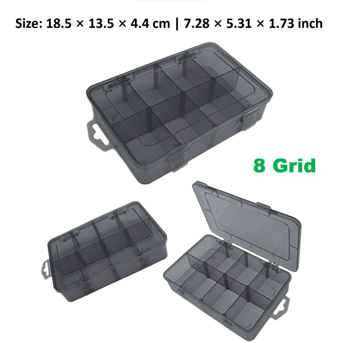 Compartment Screw Organizer Box with Removable Plastic Dividers - Clear Small Parts Tool Organizer Box for Hardware, Screws, Bolts, Nails, Beads, Jewelry