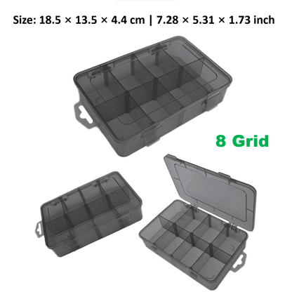 Compartment Screw Organizer Box with Removable Plastic Dividers - Clear Small Parts Tool Organizer Box for Hardware, Screws, Bolts, Nails, Beads, Jewelry