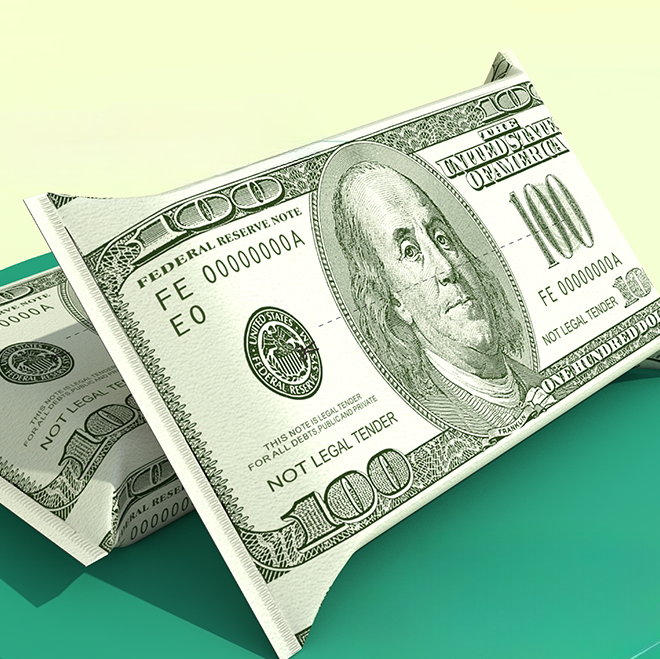Novelty Dollar Design Tissue Paper – Funny and Entertaining Money-Themed Tissues