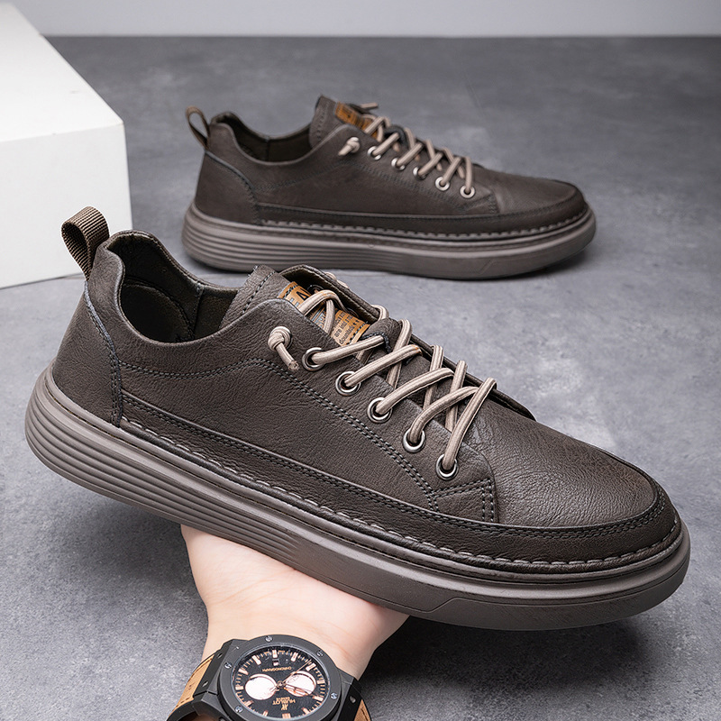 Men's Waterproof Leather Work Boots – Casual, Slip-Resistant, All-Day Comfort