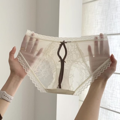 Sexy Lace Trim Panties[4-Pack] – Seamless, Breathable, and Antibacterial for All-Day Freshness