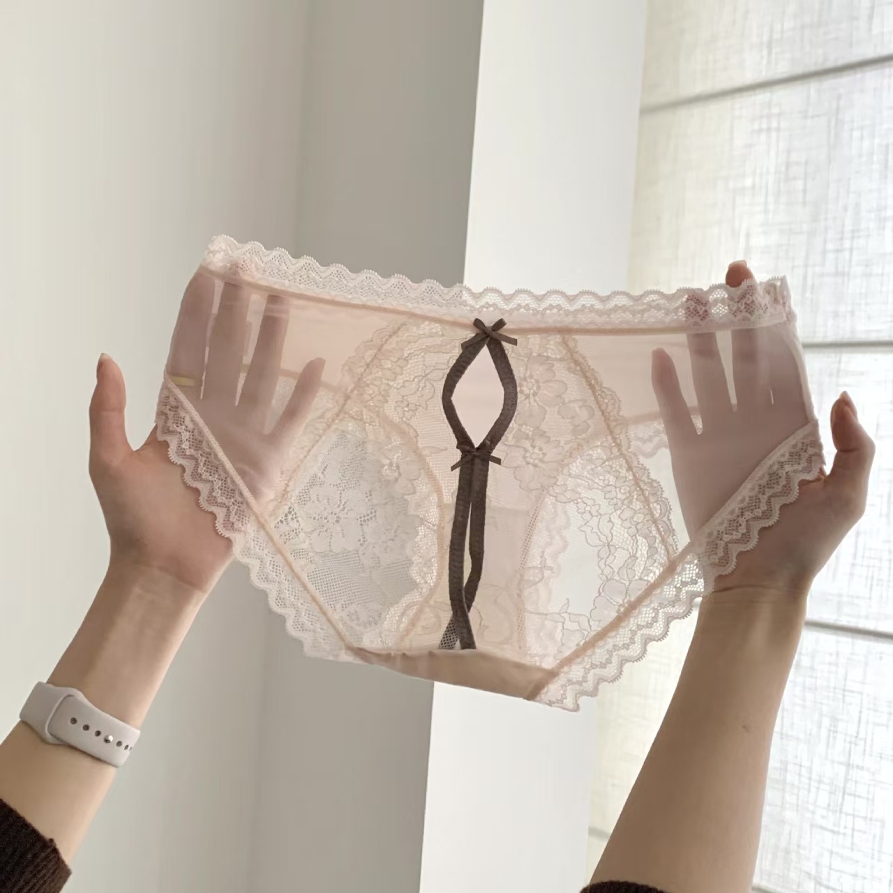 Sexy Lace Trim Panties[4-Pack] – Seamless, Breathable, and Antibacterial for All-Day Freshness