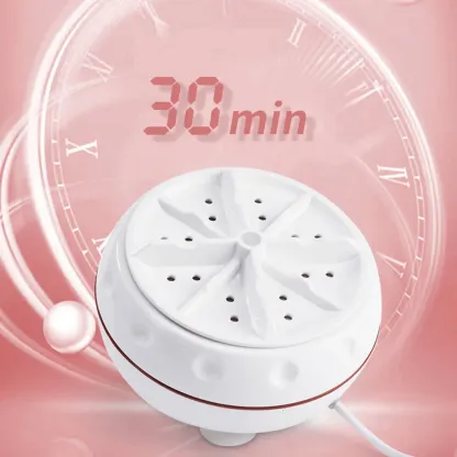 Compact Ultrasonic Washing Machine - Portable Mini Clothes Washer for Travel, Camping, Apartments