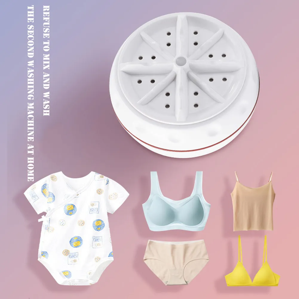 Compact Ultrasonic Washing Machine - Portable Mini Clothes Washer for Travel, Camping, Apartments