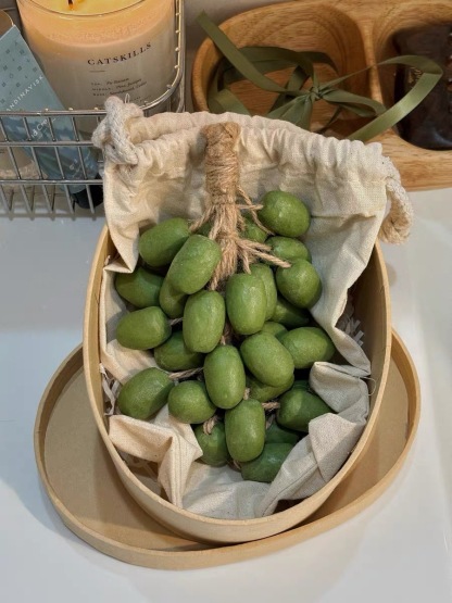 Cold-Processed Jasmine-Scented Grape Cluster Artisan Soap