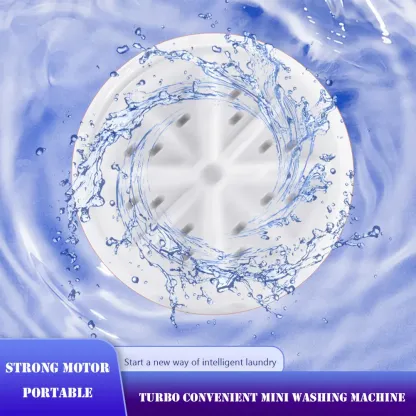 Compact Ultrasonic Washing Machine - Portable Mini Clothes Washer for Travel, Camping, Apartments