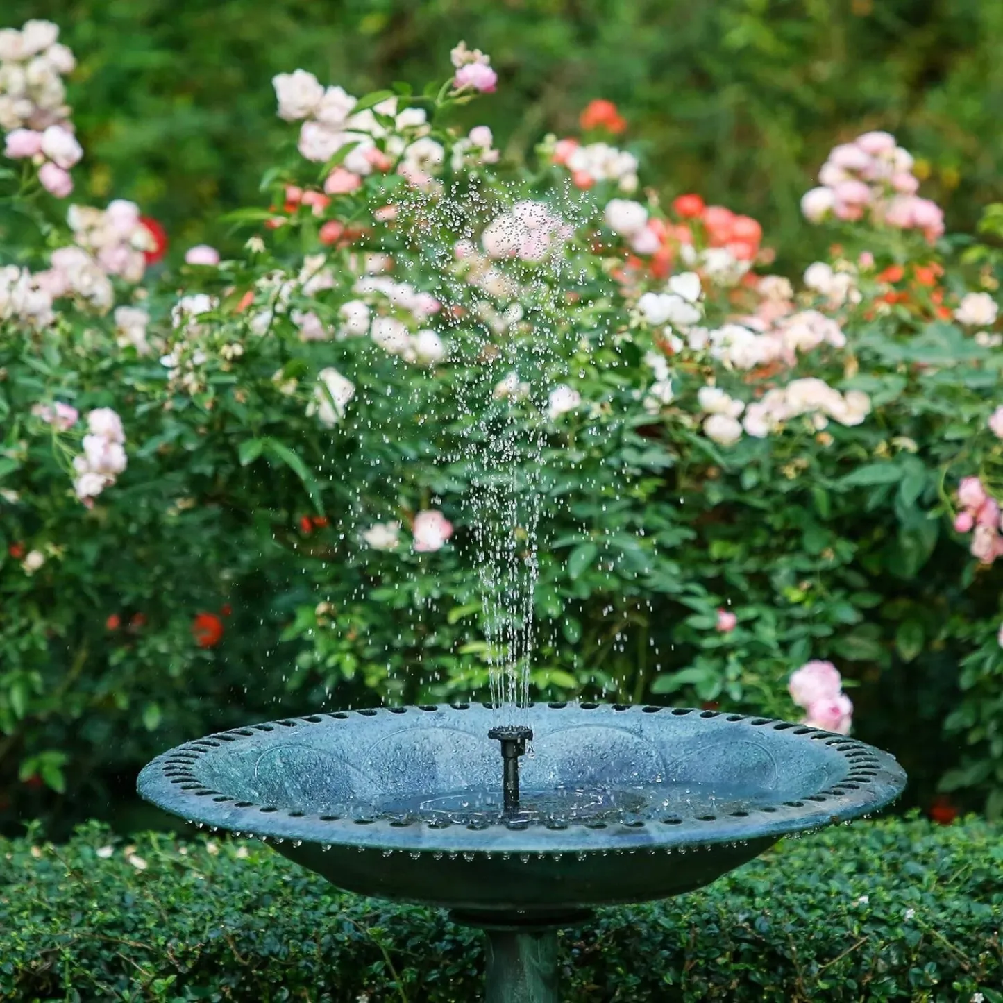 Upgraded Solar Water Fountain Pump – Floating Design with 10 Spray Nozzles for Bird Bath, Fish Tank & Patio Decor