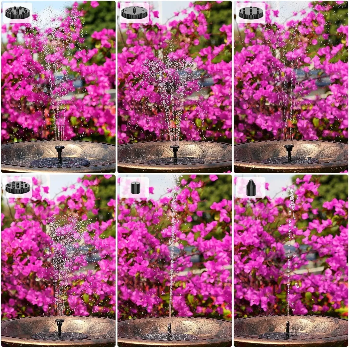 Upgraded Solar Water Fountain Pump – Floating Design with 10 Spray Nozzles for Bird Bath, Fish Tank & Patio Decor