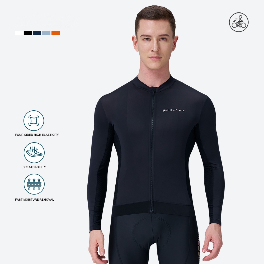 Cycling Best Men's Long Sleeve Bike Jersey – Sun Protection & 4 Pockets