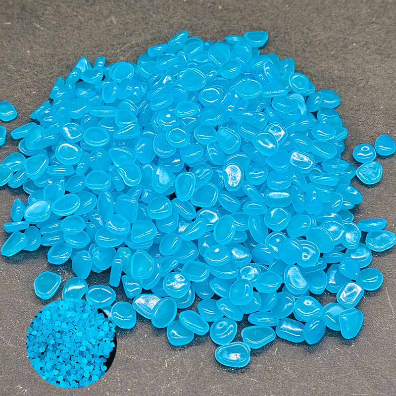 YearPeak Glow in The Dark Pebbles - 1000PCS Blue Luminous Garden Stones