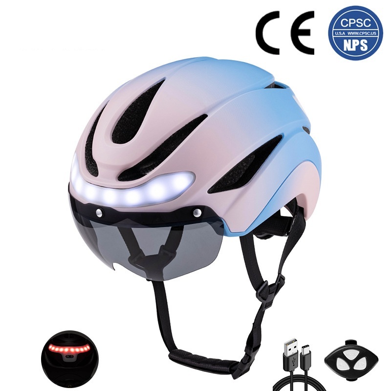 Cycling Best USB Bike Helmet with LED Lights-Unisex Adult Safety