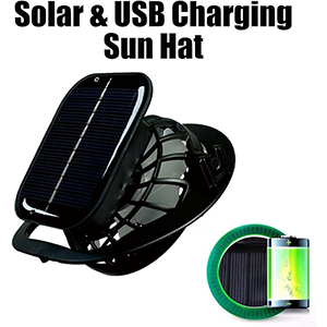 YearPeak Dual-Powered Solar Fan Hat - Hands-Free Cooling & Sun Protection