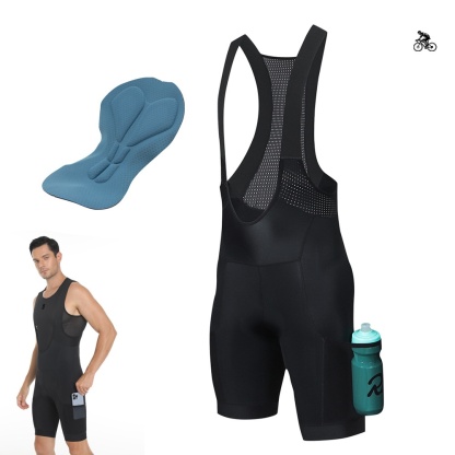 Cycling Best Men's 4D Padded Bib Shorts–pocket cycling pants, Reflective Cycling Gear