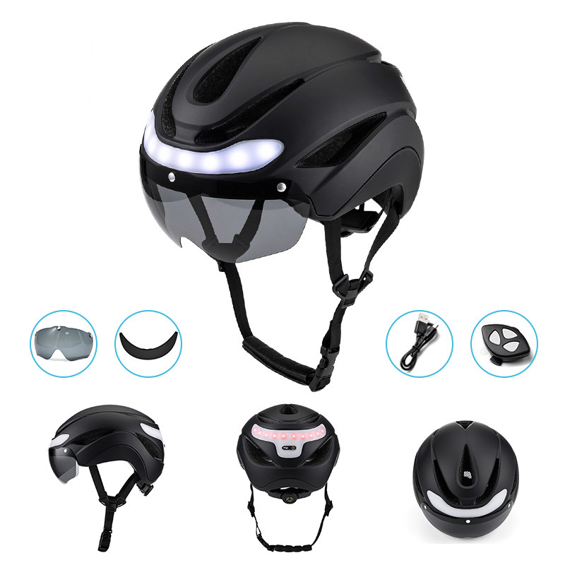 Cycling Best USB Bike Helmet with LED Lights-Unisex Adult Safety