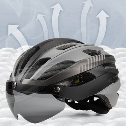Cycling Best Bike Helmet with USB Light & Magnetic Goggles – UV Protection
