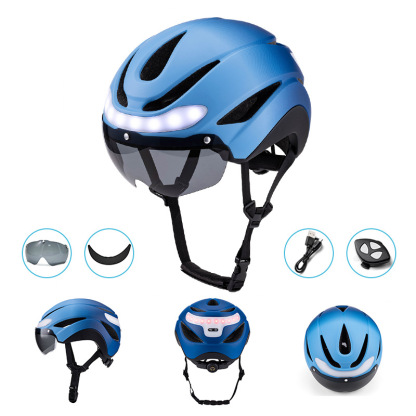 Cycling Best USB Bike Helmet with LED Lights-Unisex Adult Safety