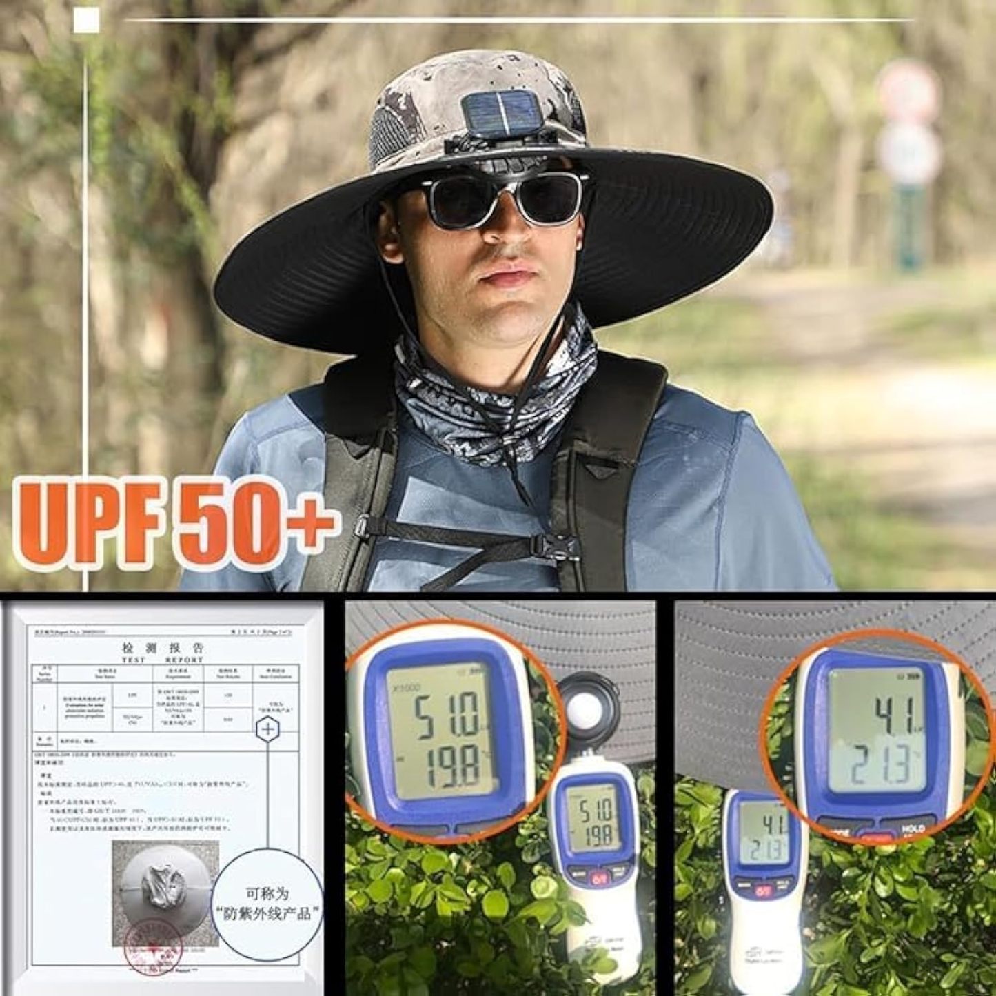 YearPeak Dual-Powered Solar Fan Hat - Hands-Free Cooling & Sun Protection