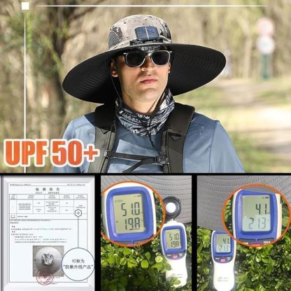 YearPeak Dual-Powered Solar Fan Hat - Hands-Free Cooling & Sun Protection