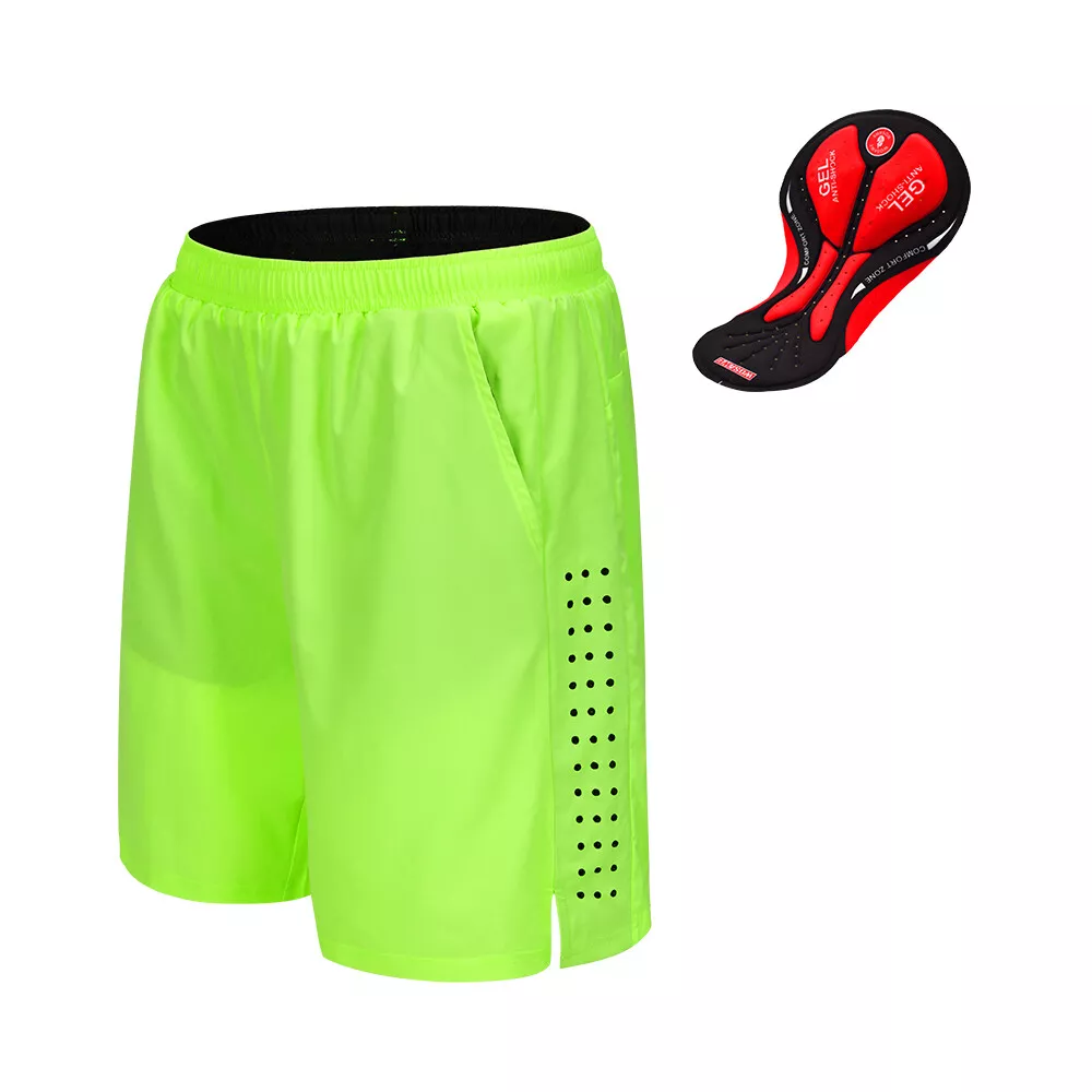 Cycling Best Men's MTB Gel-Padded Shorts with Mesh Liner 
