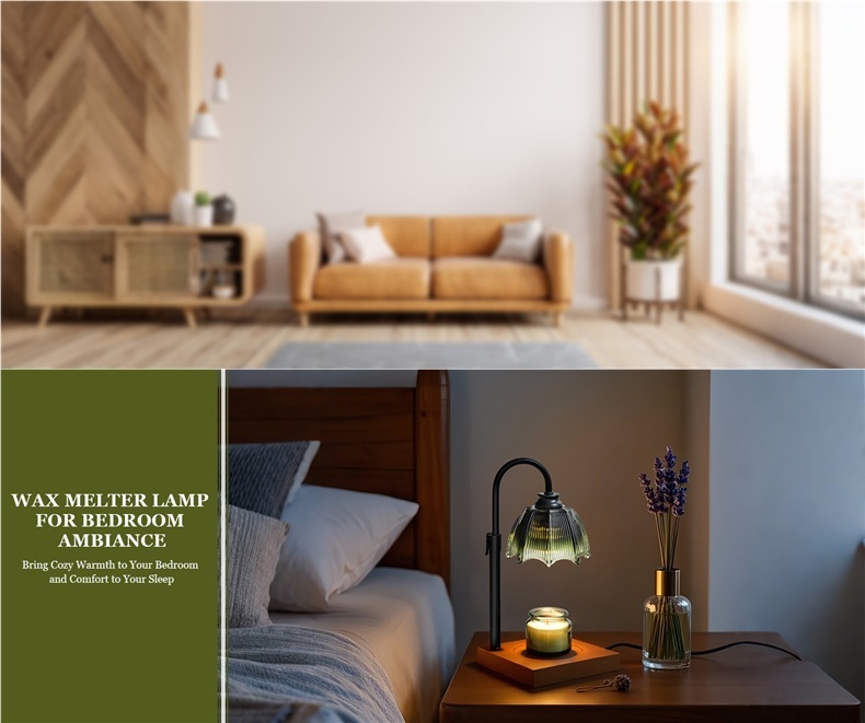 YearPeak Candle Warmer Lamp - Adjustable Timer & Dimmer, Safe Wax Melter