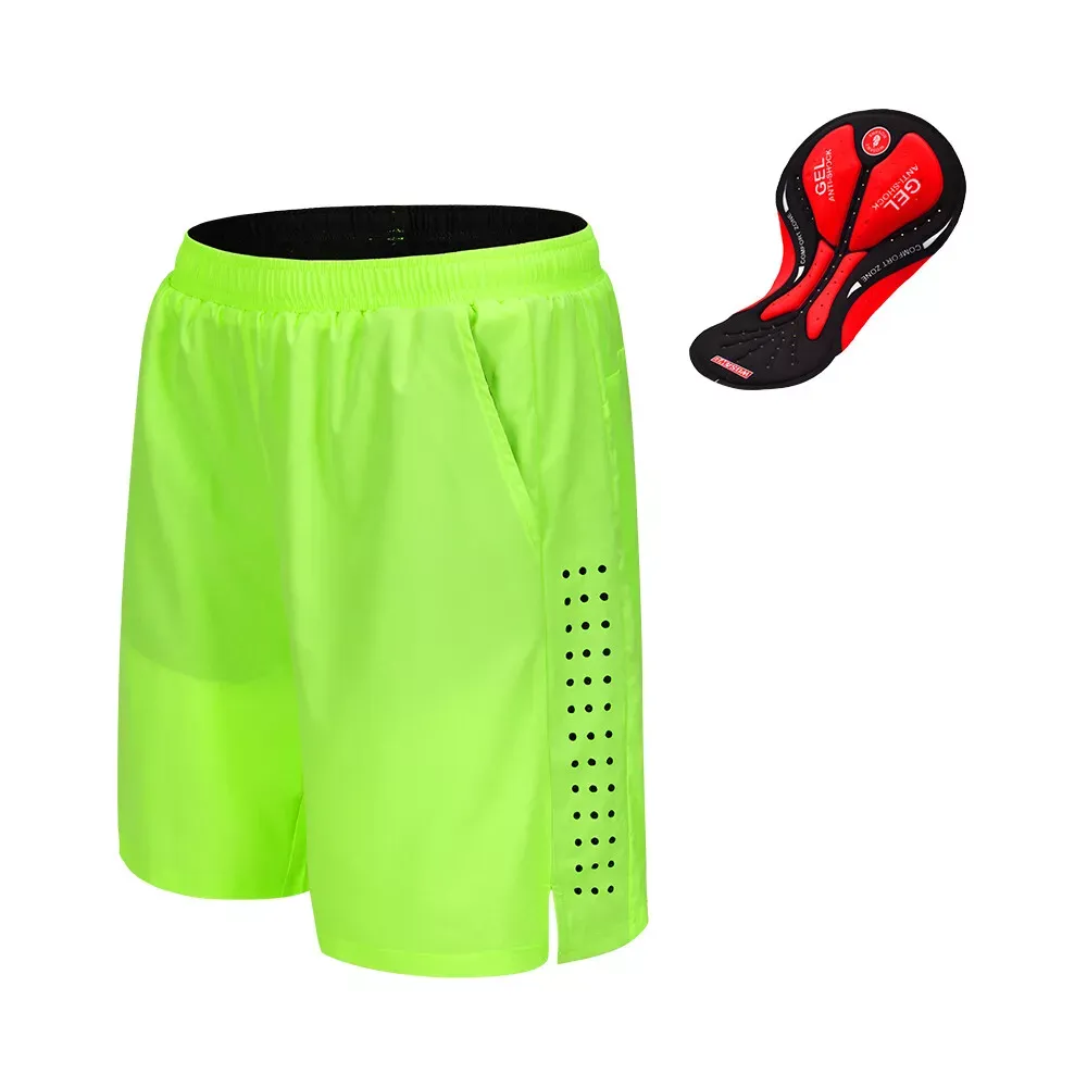 Cycling Best Men's MTB Gel-Padded Shorts with Mesh Liner