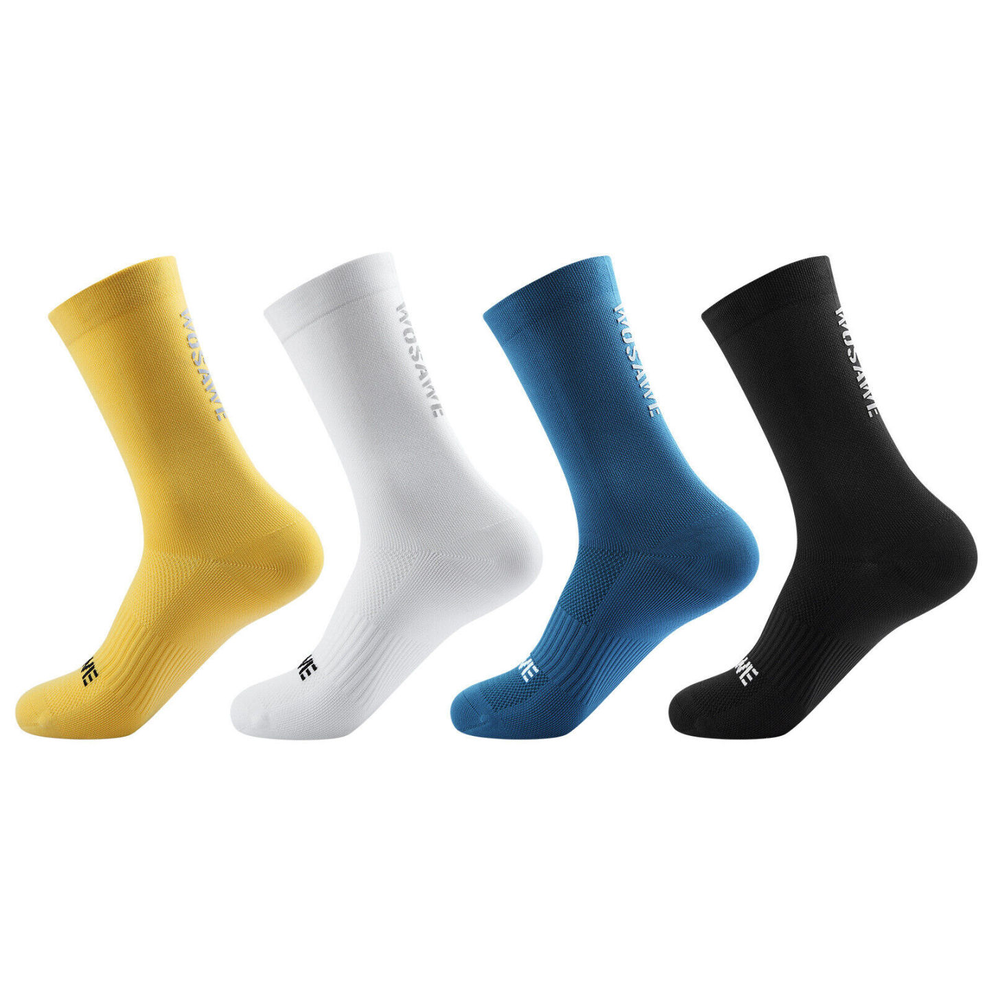 Cycling Best Breathable Crew Bike Socks - Cushioned, Unisex 2-Pack