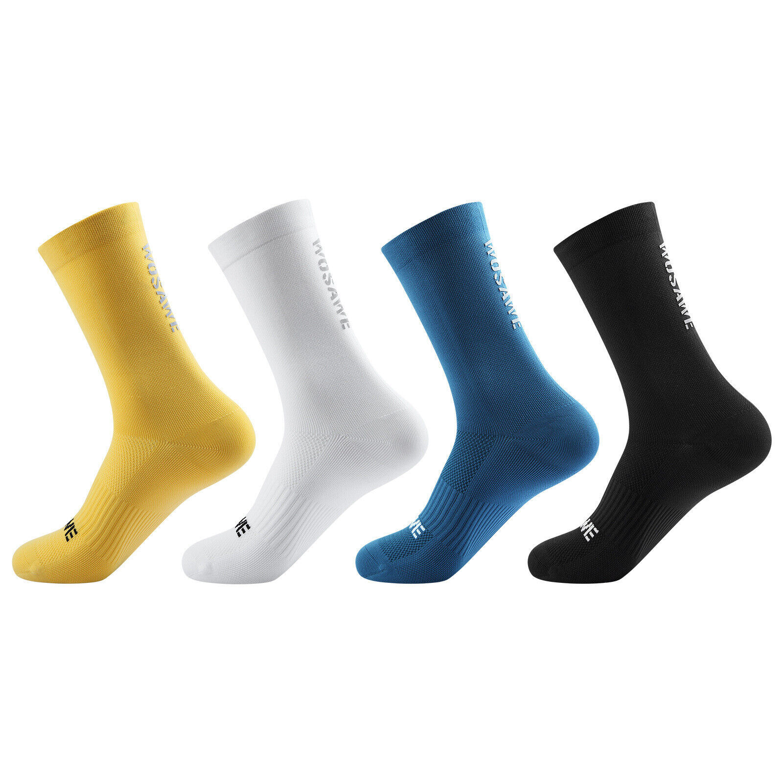 Cycling Best Breathable Crew Bike Socks - Cushioned, Unisex 2-Pack