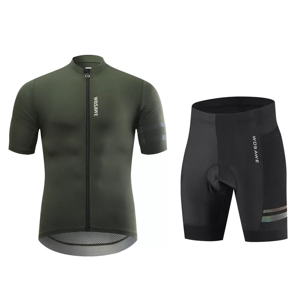 Cycling Best Men's Quick-Dry Cycling Jersey & Padded Shorts Set