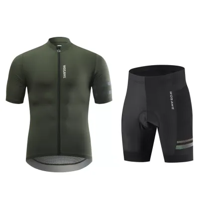 Cycling Best Men's Quick-Dry Cycling Jersey & Padded Shorts Set