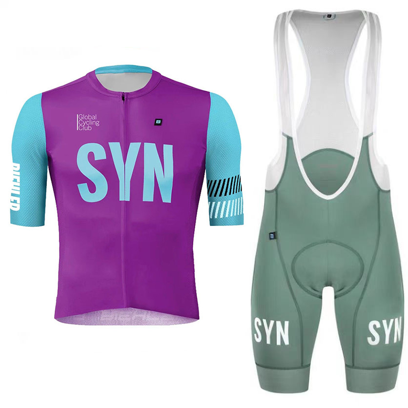Cycling Best Men's Quick-Dry Cycling Jersey & Bib Set w/9D Gel Pad