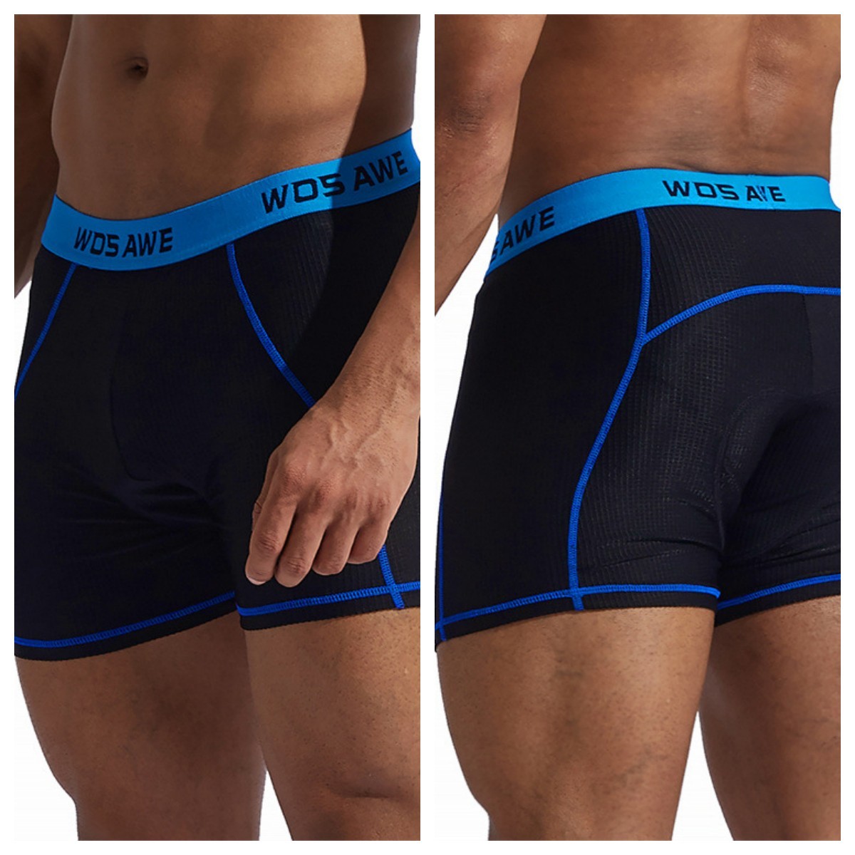 Cycling Best Men's 5D Padded MTB Shorts - Bike Undershorts (2-Pack)