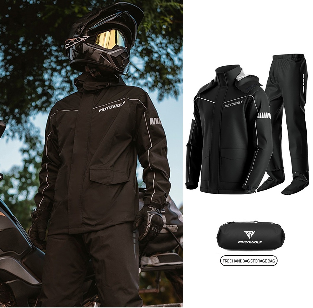 Cycling Best Men's Waterproof Motorcycle Raincoat Suit jacket & Pants