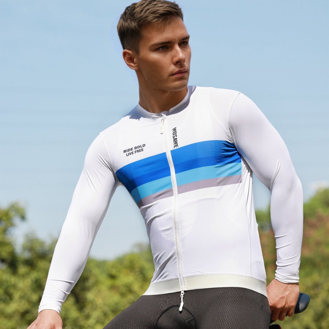 Cycling Best Men's High-Stretch Cycling Jersey Tops Non-Slip Hem