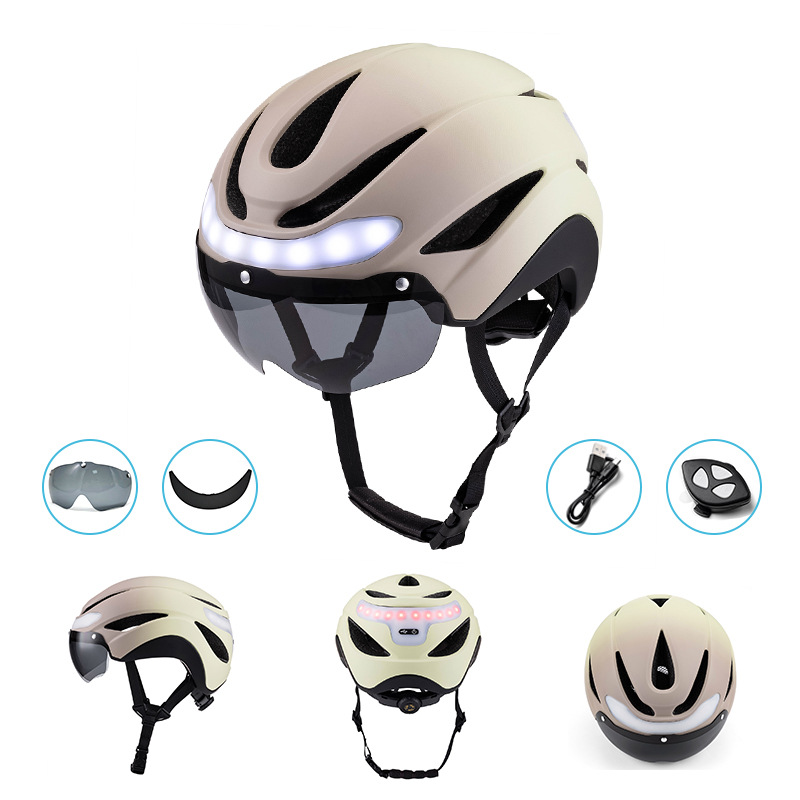 Cycling Best USB Bike Helmet with LED Lights-Unisex Adult Safety