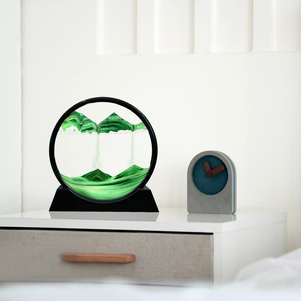 YearPeak Moving Sand Art Frame - Rotating 3D Deep Sea Sandscape Decor