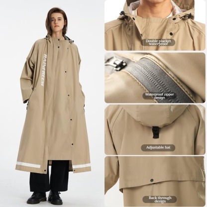 Cycling Best outdoor Motorcycle Raincoat with Unisex & Ventilation
