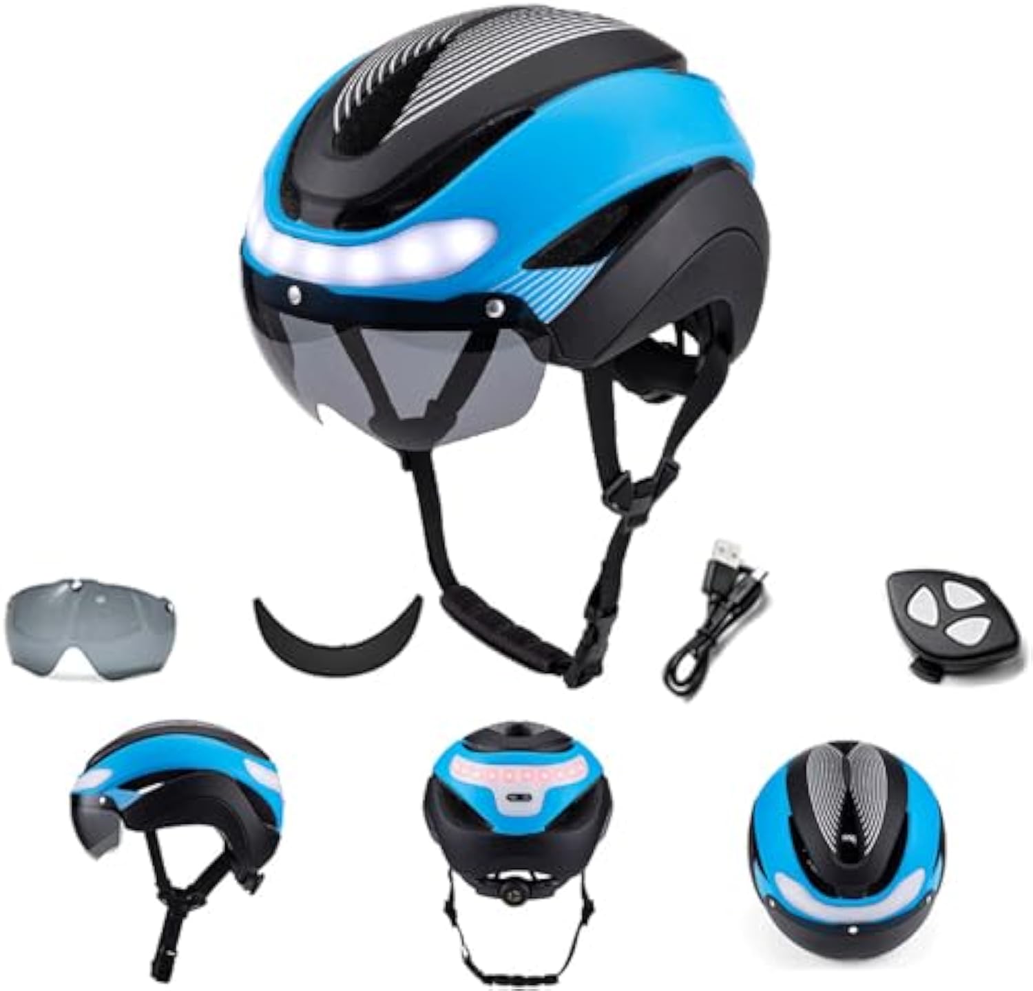 Cycling Best USB Bike Helmet with LED Lights-Unisex Adult Safety