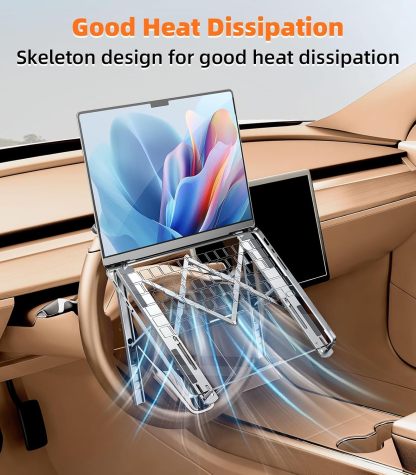 YearPeak Foldable Car Laptop Mount - Adjustable Steering Wheel Desk & Stand