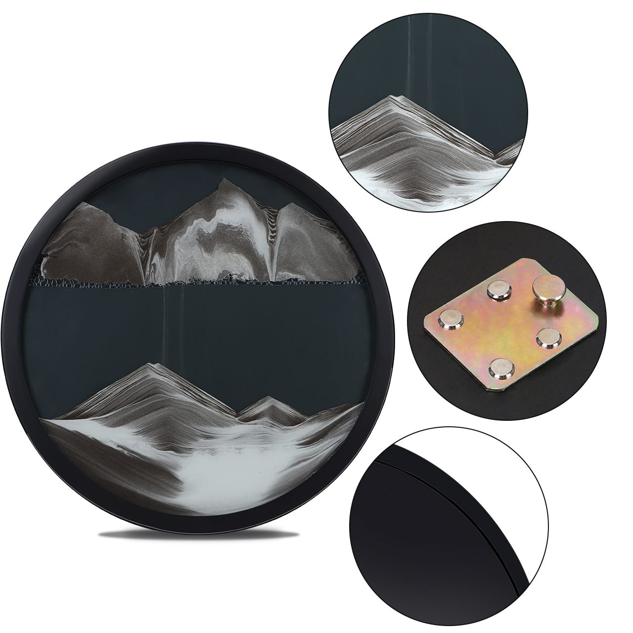 YearPeak Moving Sand Art Wall Decor - Rotating Illusion Sand Scene Picture Frame