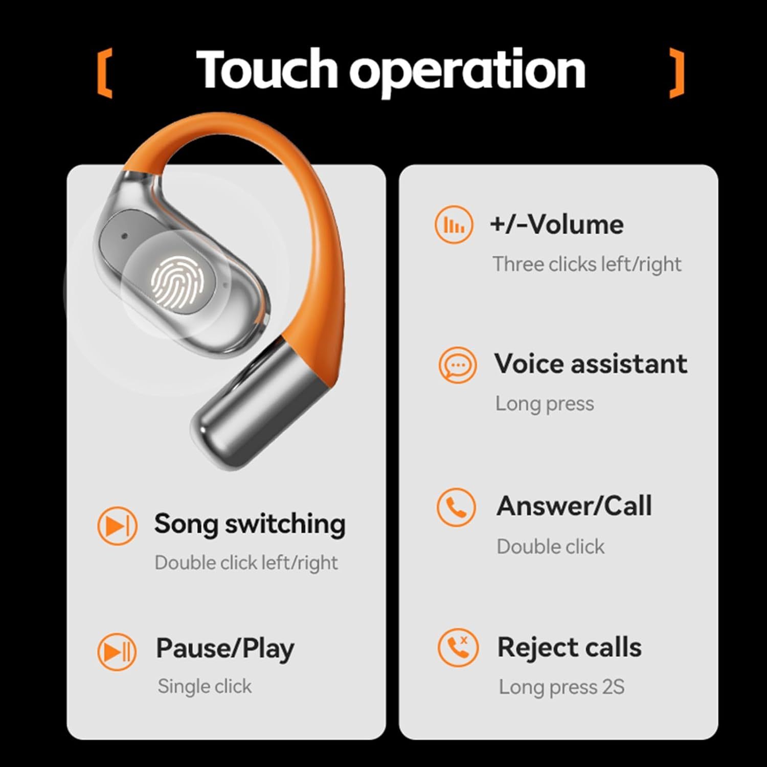 YearPeak AI translation earbuds - Real-Time 144 Language Bluetooth Headphones for iOS/Android