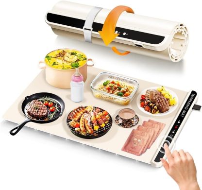 YearPeak Silicone Warming Mat - Adjustable Temperature Buffet Mat with Auto Shut-Off