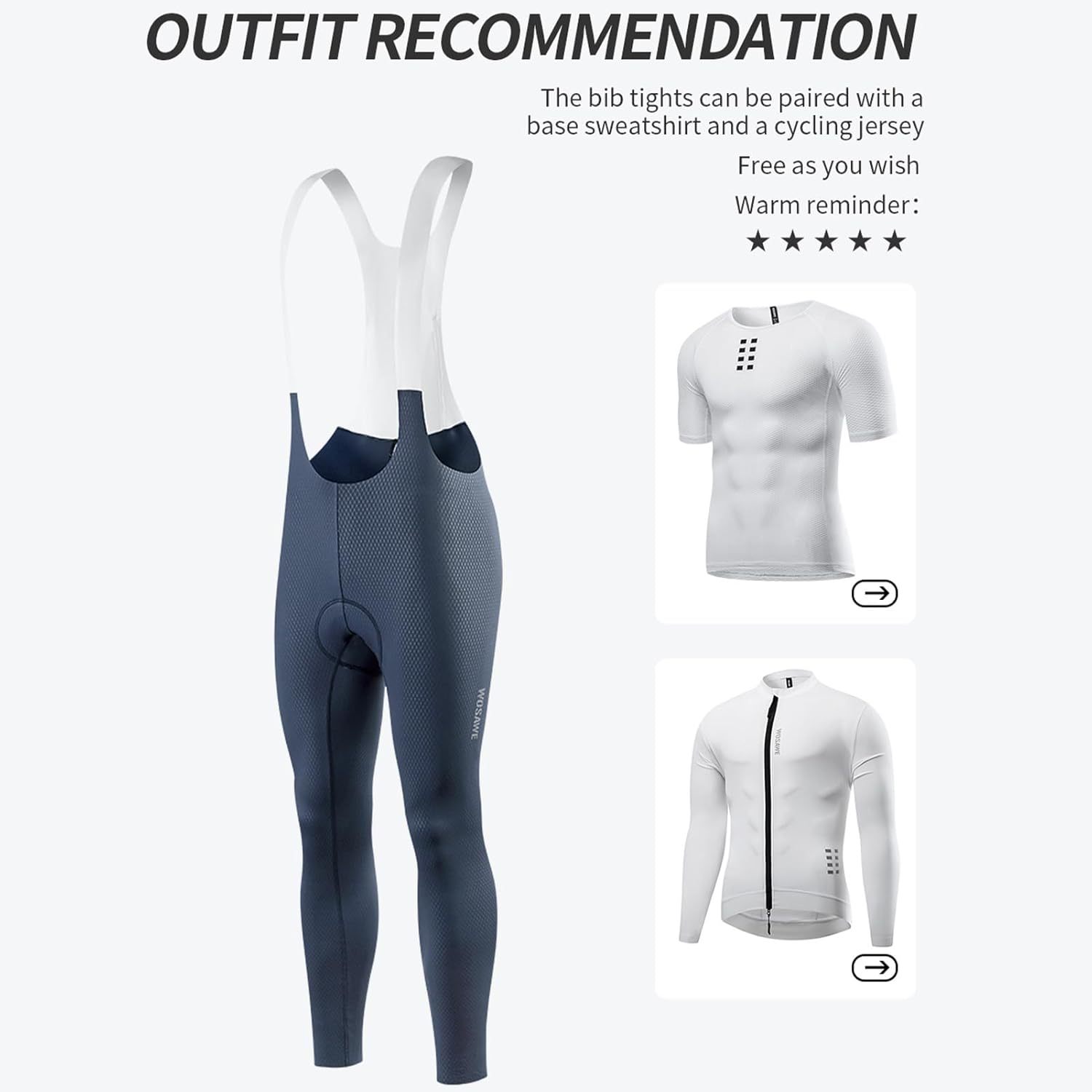 Cycling Best Men's 3D Padded Bib Shorts with Elastic Straps